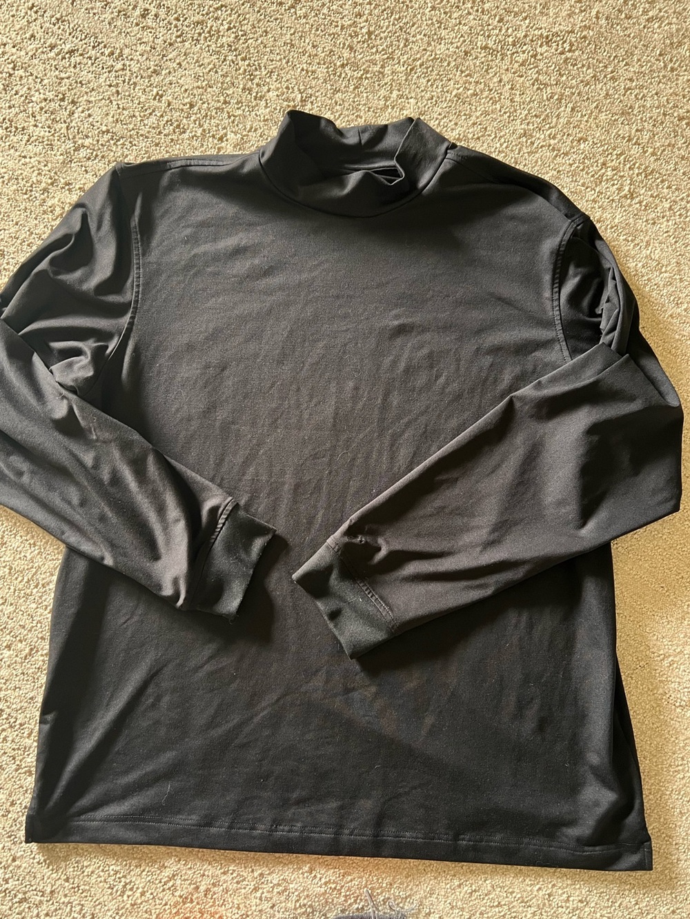Walter Hagen Black Mock Neck Long Sleeve golf Shirt